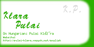 klara pulai business card